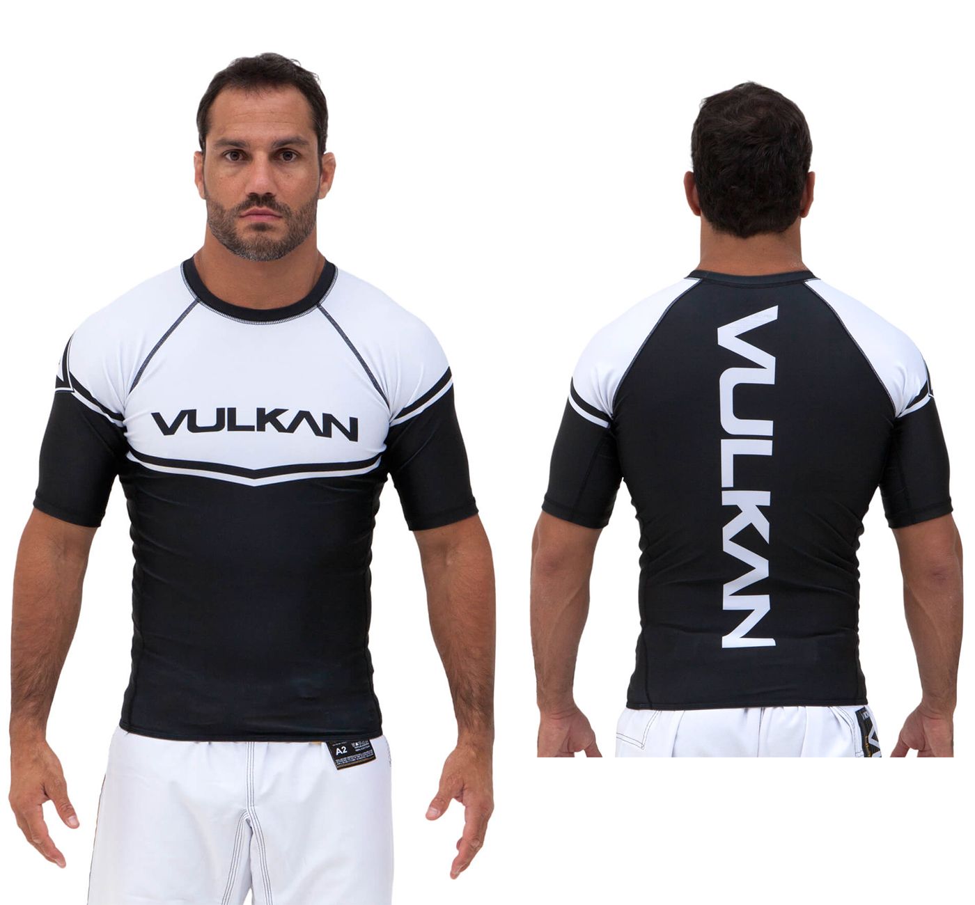 Vulkan Ranked Rashguard - Black/White SS