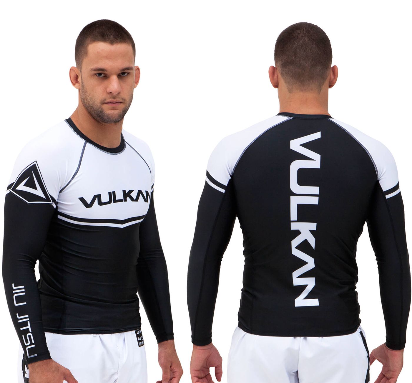 Vulkan Ranked Rashguard - Black/White LS