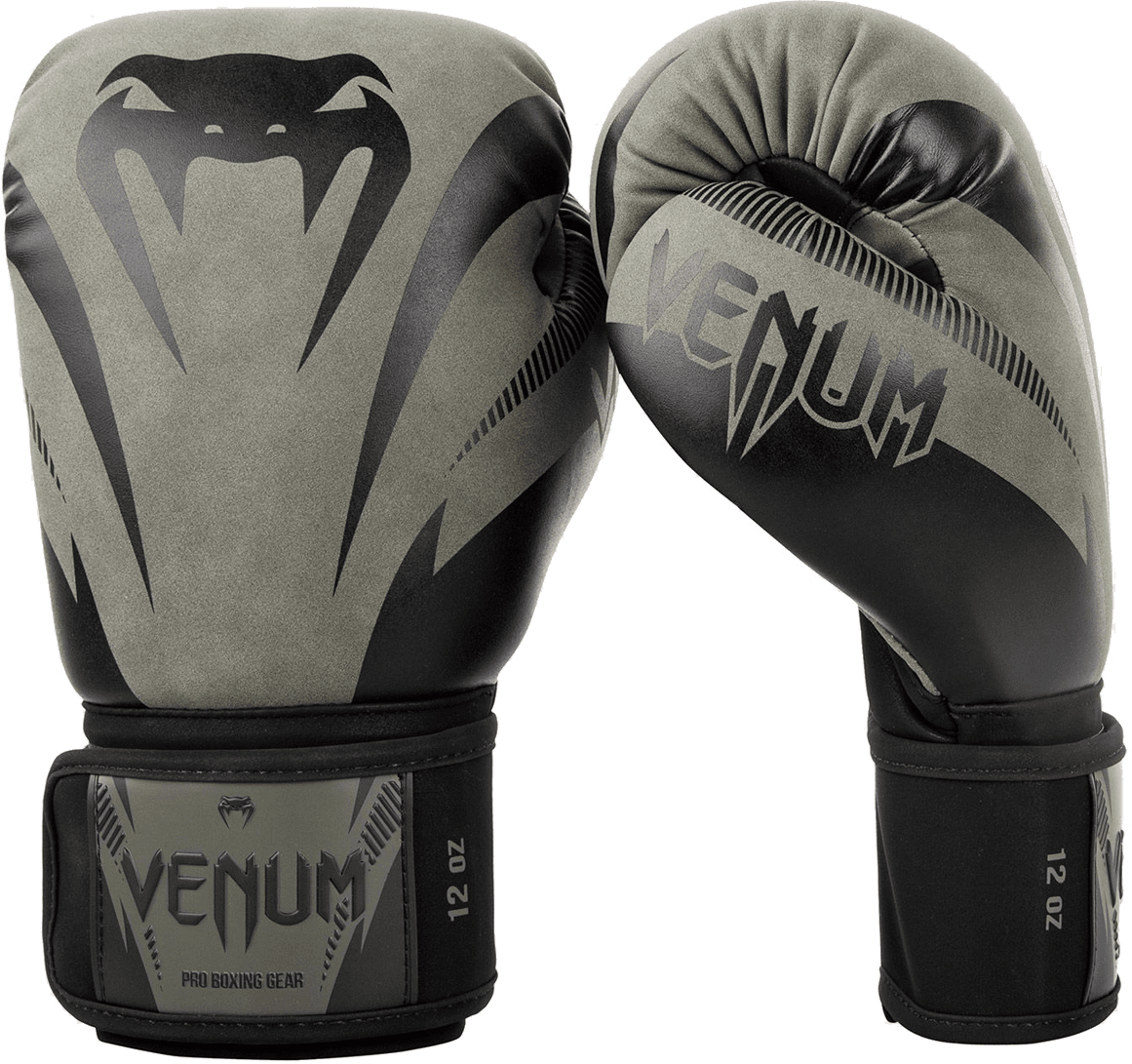 Venum Impact Boxing Gloves - Khaki/black