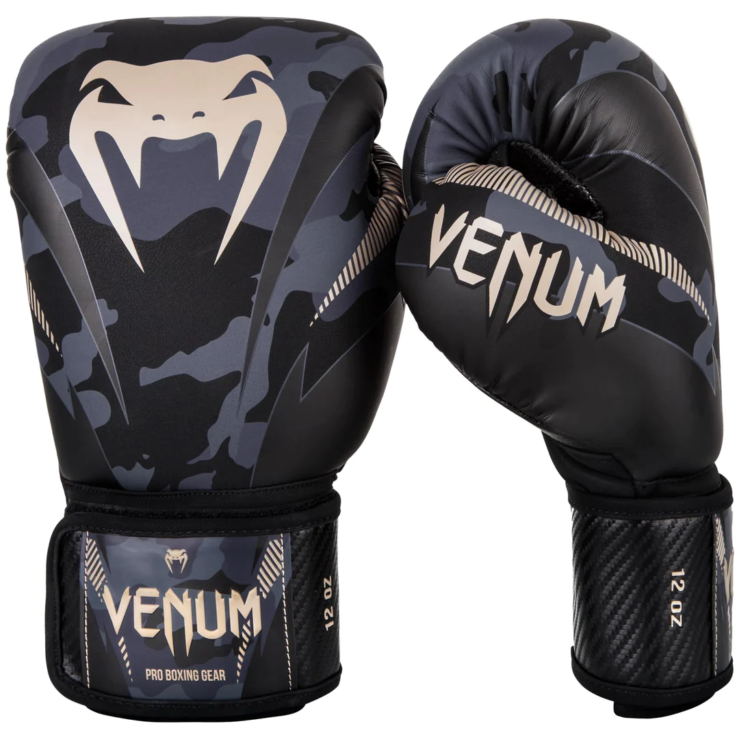 Venum Impact Boxing Gloves - Dark Camo/Sand