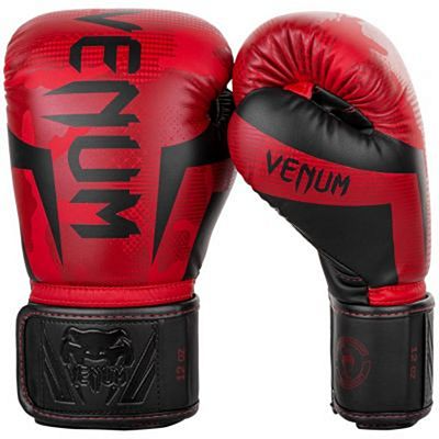 Venum Elite Boxing Gloves -Camo/Red