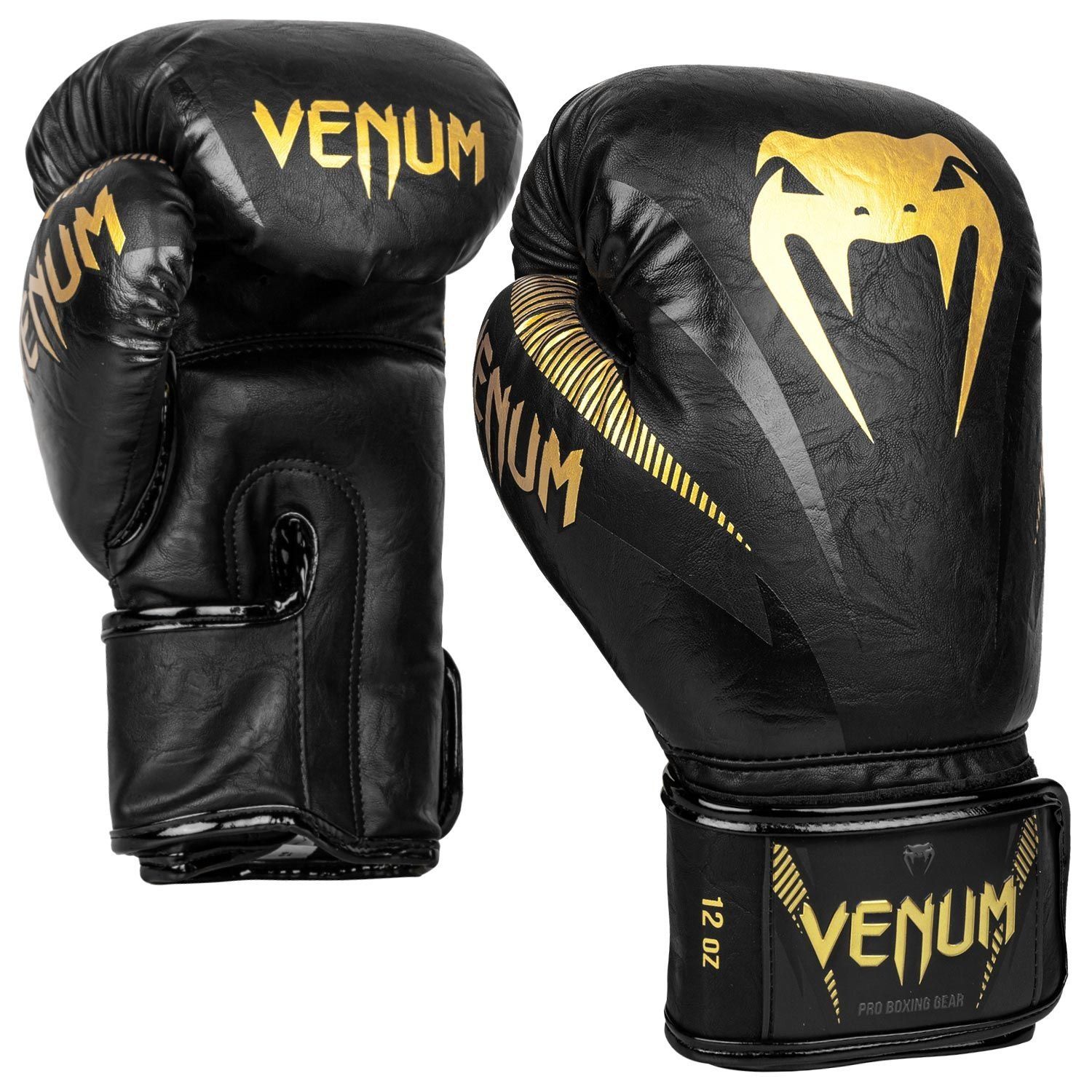 Venum Impact Boxing Gloves - Black/Gold - MMA Addict