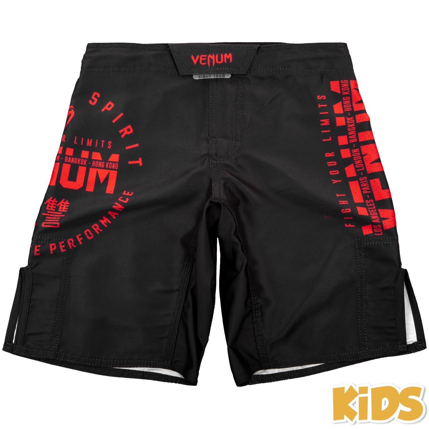 Venum Kids Signature Shorts Black Red MMA Addict