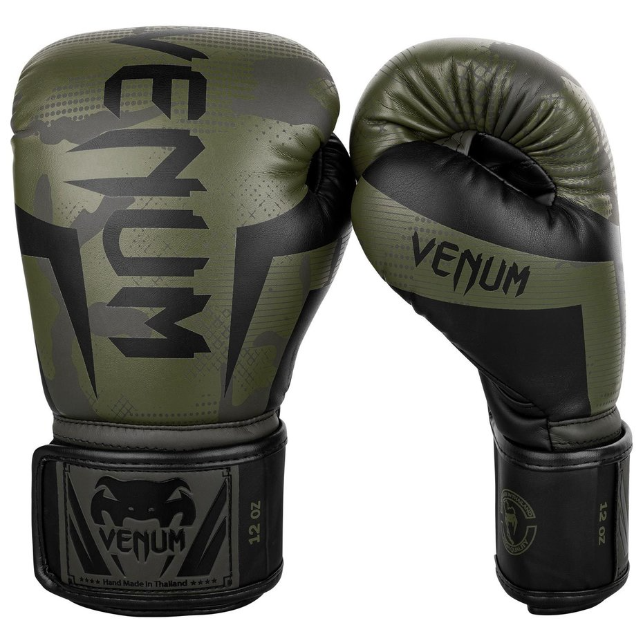 Venum Elite Boxing Gloves -Camo/Khaki